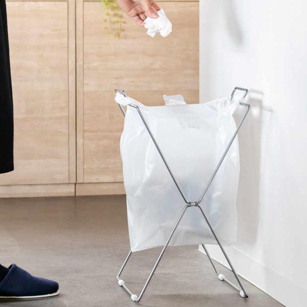 ゴミ箱 レジ袋スタンド シングルタイプ コンパクト （ ゴミ袋スタンド レジ袋 ゴミ袋 スタンド 分...