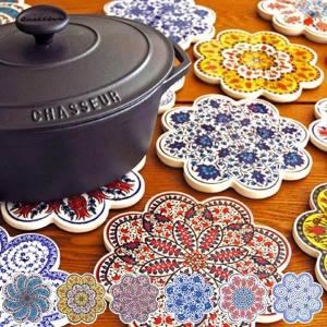 鍋敷 IZNIK イズニック トリベット タイル鍋敷 （ 鍋敷き なべ敷き 鍋