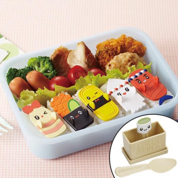 抜き型　ピック　SUSHI　おにぎり型＆ピックセット　ミニしゃもじ付き （ ご飯型 お弁当グッズ お...