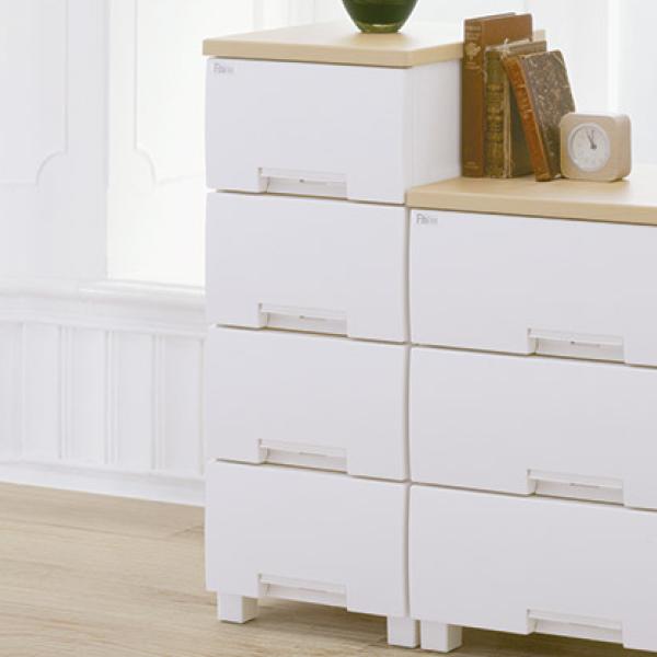 チェスト フィッツプラス 4段 幅35×奥行41×高さ85cm F3504 メープル （ タンス 引...