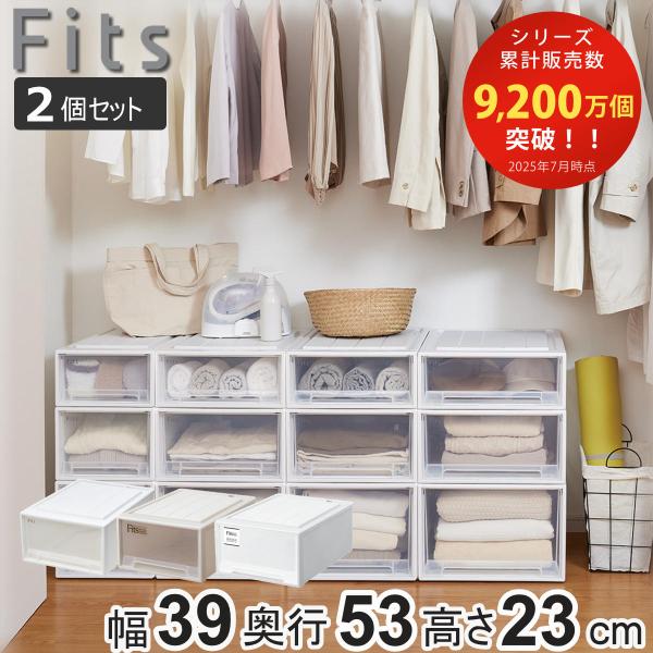 収納ケース Fits フィッツ フィッツケース クローゼット M-53 同色2個セット （ 衣装ケー...
