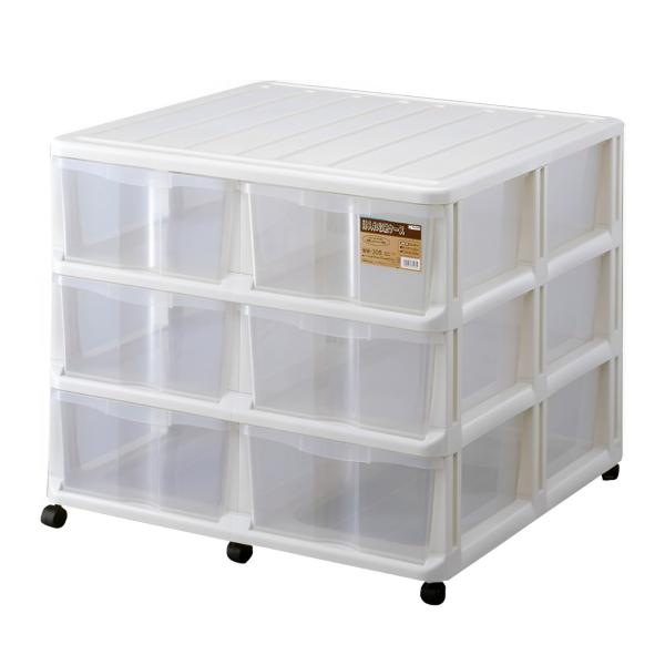 チェスト 押入れ収納ケース 引き出し 3段 （ 幅74×奥行70×高さ62.5cm プラスチック 収...