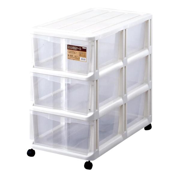 チェスト 押入れ収納ケース 引き出し 3段 （ 幅37×奥行70×高さ62.5cm プラスチック 収...