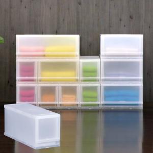 伸和（SHINWA） 収納ケース プラスト 半透明タイプ 1段 幅51×高さ20.5