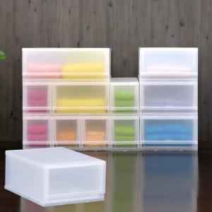 伸和（SHINWA） 収納ケース プラスト 半透明タイプ 1段 幅34×高さ20.5