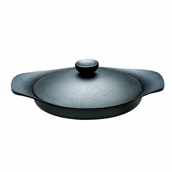 柳宗理 グリルパン 22cm IH対応 鉄蓋付き ハンドル付き 南部鉄器 浅型鍋 （ ガス火対応 南...