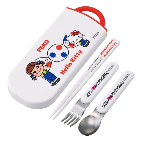 トリオセット 抗菌食洗対応トリオセット PEKO×キティ （ 食洗機対応 カトラリーセット お箸 A...