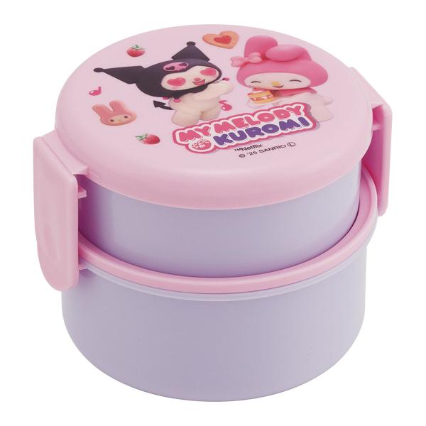 弁当箱 2段 500ml 丸型ランチボックス2段 マイメロクロミ Netflix （ お弁当箱 丸型...