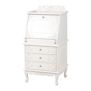 コンパクト ライティングビューロー 白 ホワイト アンティーク