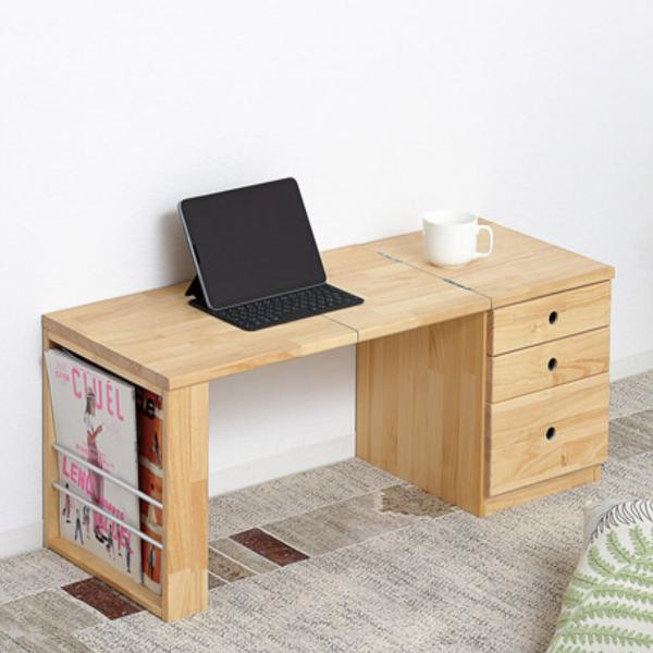 ローテーブル 折りたたみ 天然木 引き出し付き 日本製 （ テーブル 文机 木製 完成品 折り畳み ...