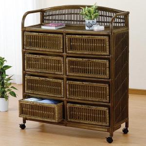 籐家具 ラタンチェスト 9杯タイプ 73センチ幅 引出し収納 W-993 籐整理