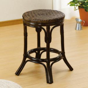 今枝商店 籐 スツール 2個組 円形 クッション付 高さ40cm （ 椅子 籐