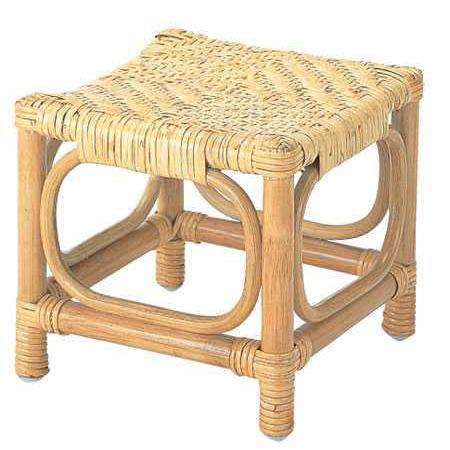 ラタンスツール ミニ 座椅子 籐家具 高さ23cm （ 籐製 ラタンチェア チェア 玄関 腰掛 チェ...