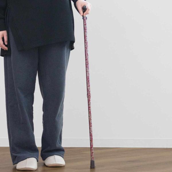 杖 ステッキ 伸縮杖 充実ステッキ 白花 アルミ製 AS-10 WF （ つえ ツエ 一点杖 伸縮 ...