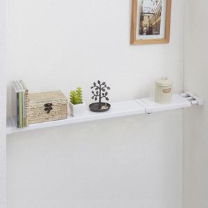つっぱり棚 突ぱりフラットスリム棚 約幅12cm L 取付幅：63〜93cm （ 突っ張り収納 収納ラック 突っ張り棚 伸縮 棚 スリム 浅型 棚付き 奥行11.5 ）