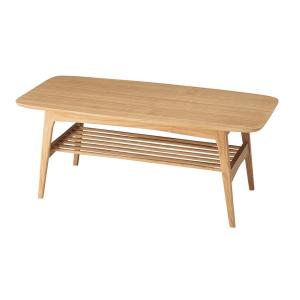 センターテーブル　ローテーブル　天然木　アッシュ材　幅105cm （ テーブル 机 つくえ コーヒーテーブル 木製 リビングテーブル 収納付き ）｜interior-palette