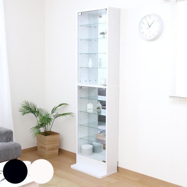 コレクションケース 幅48.5cm TOR ハイタイプ ミラー付き ガラス扉 （ ラック 棚 ディス...