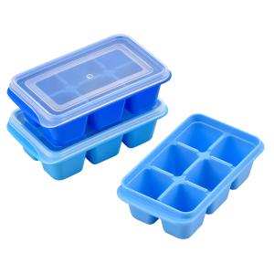 製氷皿 すき間に入るアイストレー コンパクトタイプ ブロック （ 製氷器 6個取り 製氷型 製氷トレー 氷 こおり フタ付き 日本製 ）