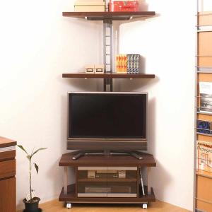 セット品 テレビ台 幅90cm 突っ張り コーナーラック 2段 日本製 （ セット 棚 ラック テレビボード AV収納 ）