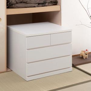 押入れ収納 タンス 幅75cm 3段 奥行65cm キャスター付 日本製 （ 木製