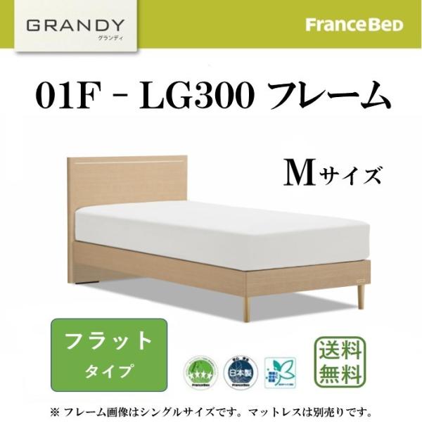 フランスベッド　グランディGRANDY 01F-LG300 Mフレーム　レッグタイプ　お掃除ロボット...