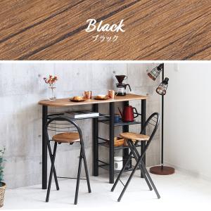 カウンターテーブルセット 2人用 おしゃれ ダ...の詳細画像2