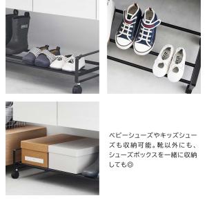 引き出せるキャスター付きシューズラック タワー...の詳細画像4