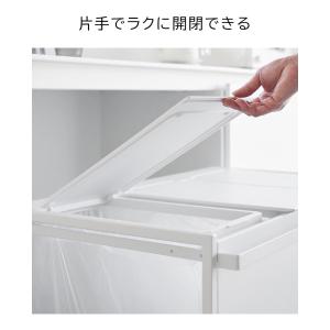 蓋付き目隠し分別ダストワゴン 45L 3分別 ...の詳細画像5