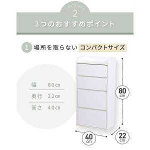 カウンター下収納 薄型 ミニ チェスト ローチ...の詳細画像5