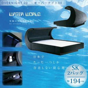 WATER WORLD オーバーナイトゼロ SKサイズ（2バッグ）＜レビュー特典あり＞ フレームマットレスセット OVERNIGHT 00 ウォーターベッド