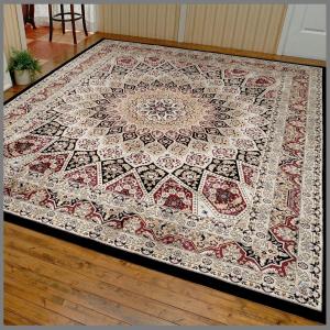 HYBRIDA ベルギー製綿混シルクタッチカーペット モケット織ラグ 200