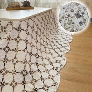 マルチカバー 洗える 花柄 正方形 ソファカバ...の詳細画像1