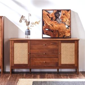 サイドボード 160 ブラックチェリー 北欧 無垢材 幅160cm リビング収納