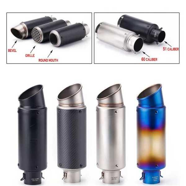 ユニバーサルモーターサイクルエキゾースト 51mm 60mm モーターサイクル用エキゾーストサイレン...