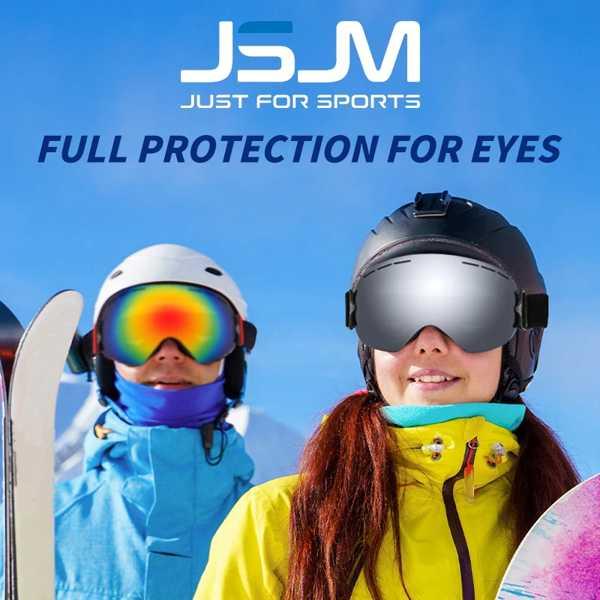 Jsjm-男性と女性のための防風スキーゴーグル、二重層、防曇、大きく、屋外、スノーボード、新しい冬
