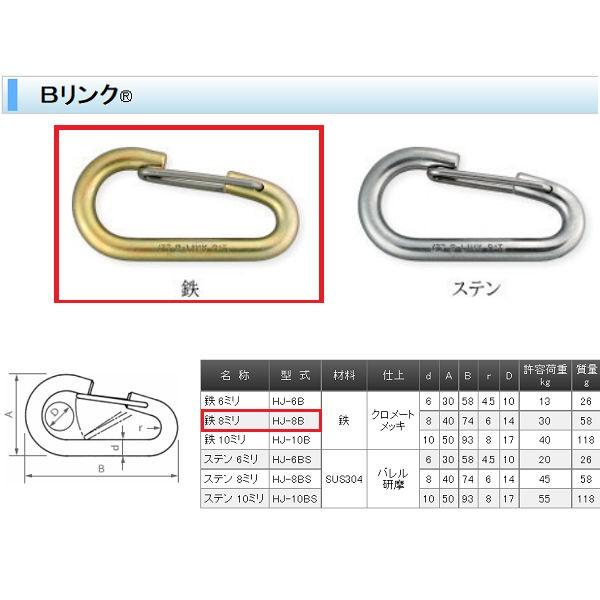 123 Bリンク 鉄8ミリ HJ-8B 20個