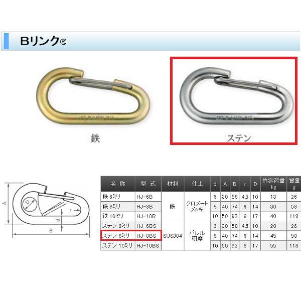 123 Bリンク ステン8ミリ HJ-8BS 20個