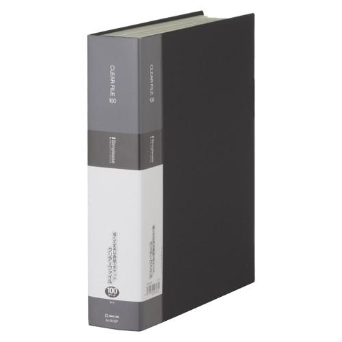 キングジム シンプリーズクリアーファイル100Ｐ 黒 136-5SP 1冊