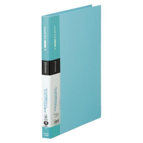 キングジム シンプリーズ クリアーファイル 差替式15P 水色 138SP 1冊
