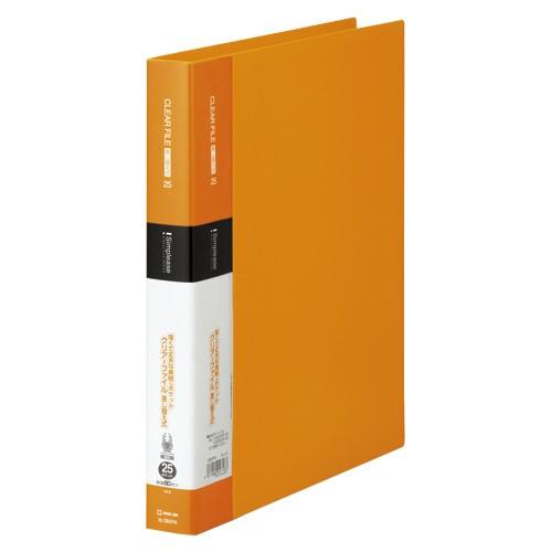 キングジム シンプリーズ クリアーファイル 差替式25P オレ 138SPW 1冊