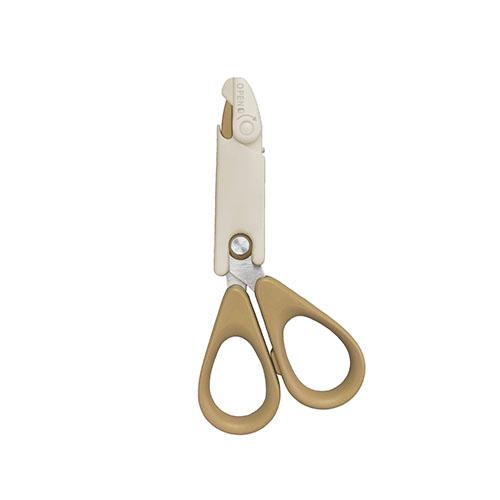 木村刃物 中身を守る 開梱カッターはさみカフェオレ CS1-116-K