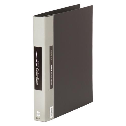 キングジム クリアーファイル カラーベース差替式 黒 139W 1冊