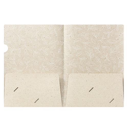 キングジム 二つ折り紙製ホルダー（茶殻紙タイプ） 719-2