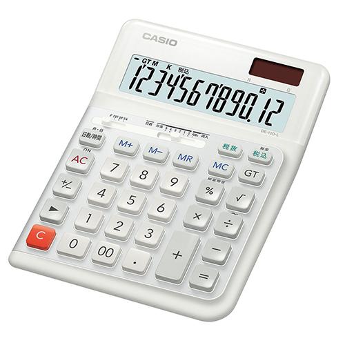 カシオ 人間工学電卓 左手用（デスク） DE-12D-L-WE-N