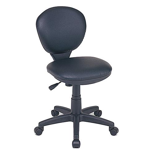 ナカバヤシ 抗菌レザ−ＯＡチェア 肘なし ブラック RZC-273-BK