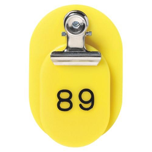 クラウン ＰＰ親子札2枚組ポリプロピレン番号入連番 CR-PY100-Y 1箱