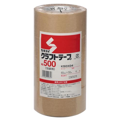 積水化学 クラフトテープ500 60Ｘ50 4巻 K50X04 1本