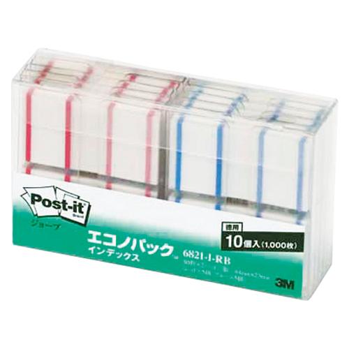 スリーエム ポストイット ジョーブ インデックス エコノパックＴＭ 6821-1-RB 1箱