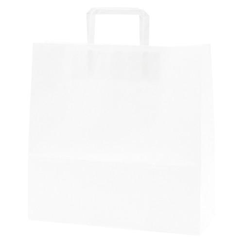 シモジマ 手提袋 平紐晒白無地艶無 縦320 003262520 50枚入