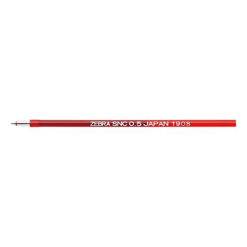 ゼブラ ボールペン替芯 SNC-0.5mm芯 赤 RSNC5-R 1本
